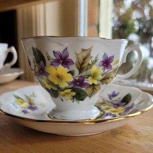 Violets Floral Teacup